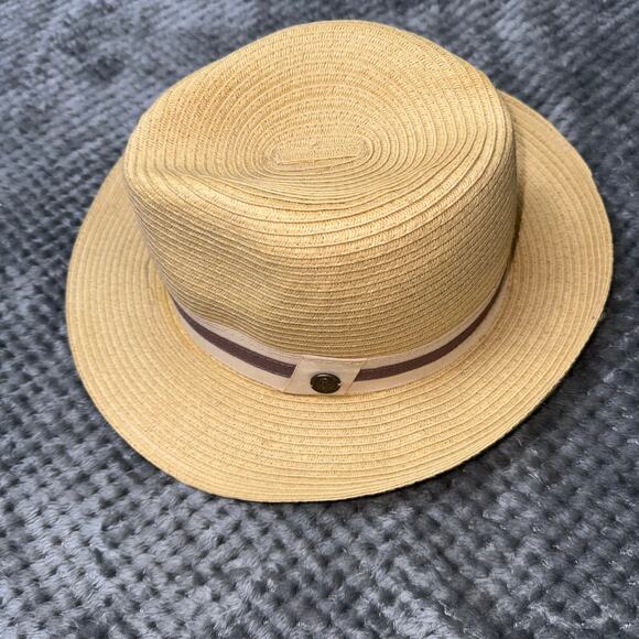 Men’s Straw Dress Fedora Hat with‎ Ribbon Stylish Fashion Dressy Casual - Picture 3 of 7